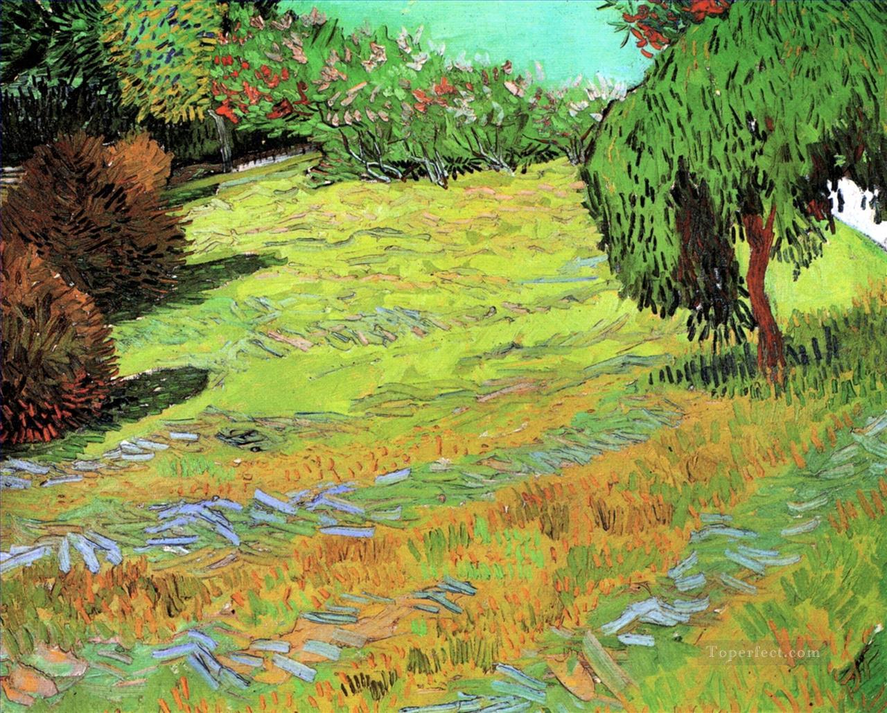 Sunny Lawn in a Public Park Vincent van Gogh Oil Paintings